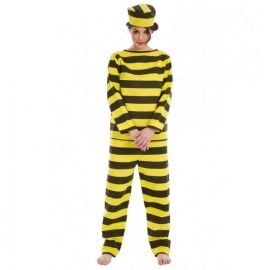 Déguisement Femme Prisonniere Jaune Taille M
