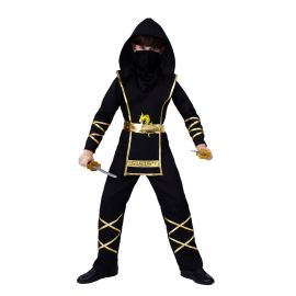 Déguisement Garçon Ninja Noir et Or 7/9 Ans