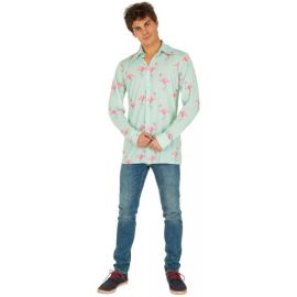 Déguisement Homme Disco Flamant Rose Verte L