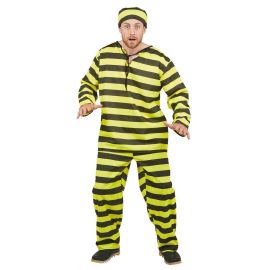 Déguisement Homme Prisonnier Noir et Jaune L/XL