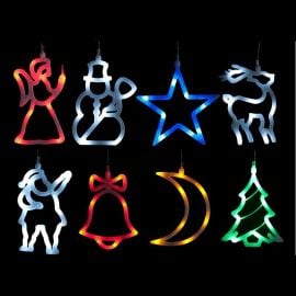 Decoration de noel lumineuse silhouette pour fenetre 