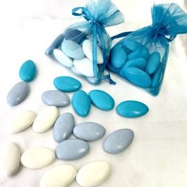 Dragées Chocolat Assorti Blanc Bleu Caraibe