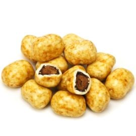 Dragees raisin enrobé de chocolat blanc forme de pomme de terre 