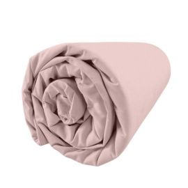 Drap housse percale 160x200 cm Rose 