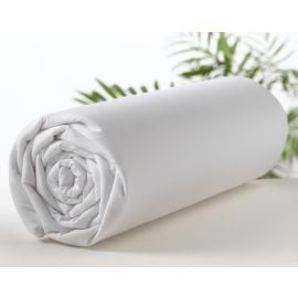 Drap housse percale 160x200 cm Blanc 100 % coton