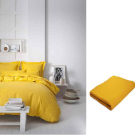 Drap plat coton 1 personne Jaune