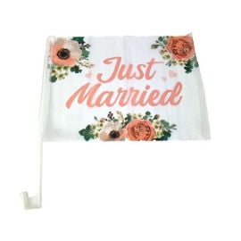 Drapeau pour voiture de Mariage Just Married 