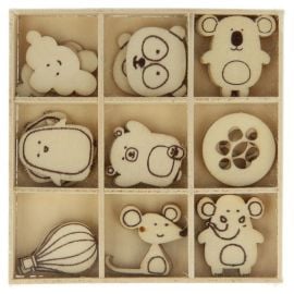 Embellissement en bois Artemio Adorable