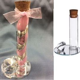 Eprouvette dragees en verre avec Diamant