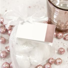 Etiquette à dragées Bord Métallisé Rose gold