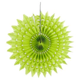 Eventail Dentelle Vert anis 20cm