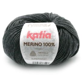 Fil à tricoter Katia 100 % mérinos Gris Foncé 