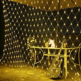Filet lumineux de noel 2m x 2m 180 LED Blanc chaud