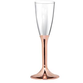 Flûte à champagne plastique Rose gold Chrome