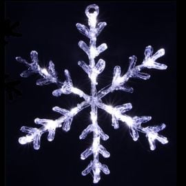 Flocon lumineux acrylique 16 LED intérieur