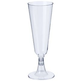 Lot de 6 Flûtes à champagne plastique Transparent pas cher