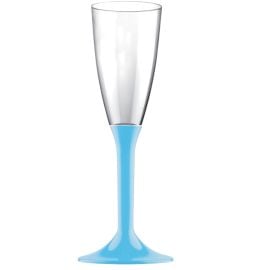 flute champagne plastique bleu ciel