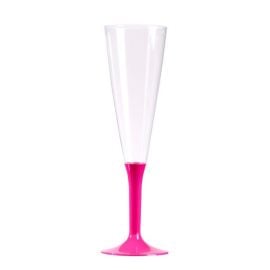 Flûte à champagne plastique Fuchsia x 20