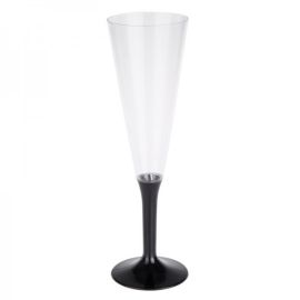 Flûte à champagne plastique Noir x 20