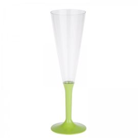 Flûte à champagne plastique Vert anis x 20