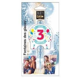 Fontaine de glace Joyeux Anniversaire Chiffre 3