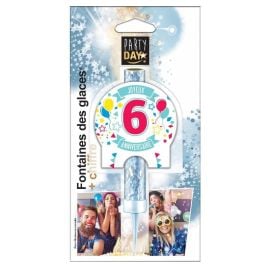 Fontaine de glace Joyeux Anniversaire Chiffre 6