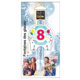 Fontaine de glace Joyeux Anniversaire Chiffre 8