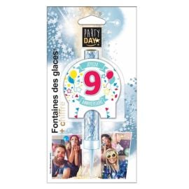 Fontaine de glace Joyeux Anniversaire Chiffre 9