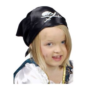 foulard - pirate - noir avec tête de mort