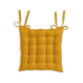 Galette de chaise matelassée Jaune 40x40 cm