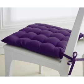 Galette de chaise matelassée Violet 40x40 cm