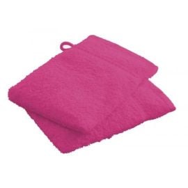 Gant de toilette Fuchsia 15x21 cm 100 % coton x2 pièces