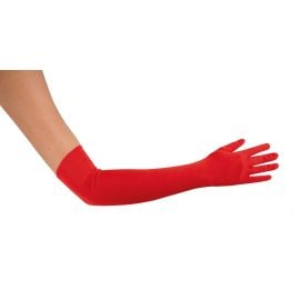 Gants longs - adulte - rouge - 60 cm