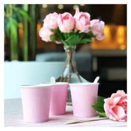 GOBELET CARTON ROSE PAS CHER 