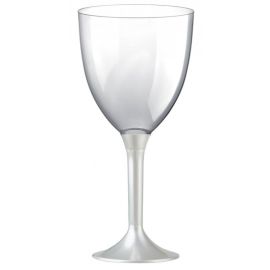 Grand Verre à eau plastique Nacré Blanc