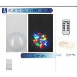Grande Boule de noel lumineuse Multicolore avec telecommande