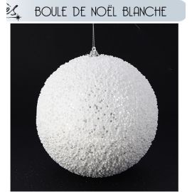 Grande boule de noel neige 15cm