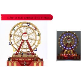 Grande Roue de noel lumineuse a LED et Musicale