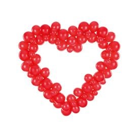 Guirlande de ballons avec cadre en forme de Coeur Rouge 