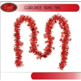 Guirlande de noel flocon de neige Rouge