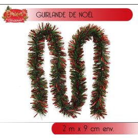 Guirlande de noel Vert et Rouge