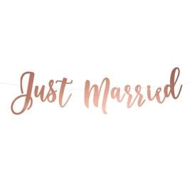 Guirlande decoration Just Married Rose Gold