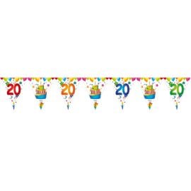 Guirlande fanions anniversaire 20 ans - 6 m