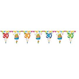 Guirlande fanions anniversaire 30 ans - 6 m