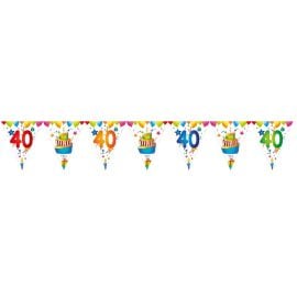 Guirlande fanions anniversaire 40 ans - 6 m