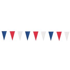 Guirlande fanions - bleu, blanc, rouge - 3,6 m