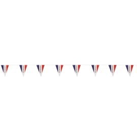 Guirlande fanions - bleu, blanc, rouge - 5 m