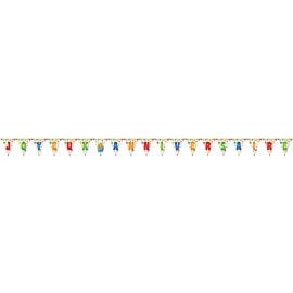 Guirlande fanions Joyeux Anniversaire - 7,3 m