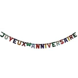 Guirlande Lettre Joyeux Anniversaire Géante Holographique 3.50m