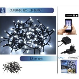 Guirlande lumineuse 120 LED Blanc avec Appli Smartphone